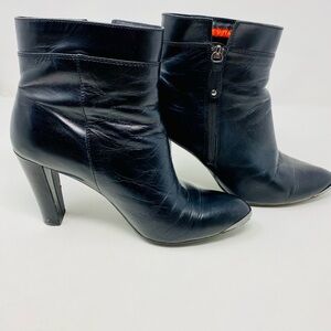 Women’s Elegant Black Ankle Boots Size 9.5